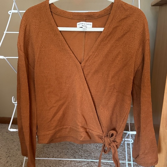 Madewell Rust Wrap Sweater - Picture 1 of 1